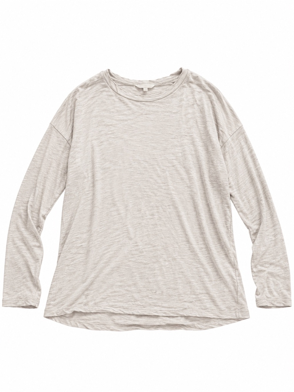Time and Tru Lightweight Slub Long-Sleeve Tee - Cream